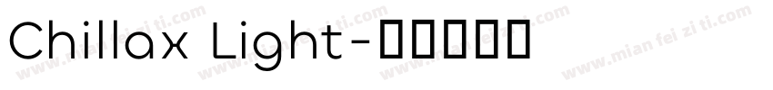 Chillax Light字体转换